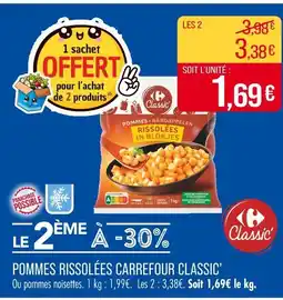 Match CARREFOUR CLASSIC’ Pommes rissolées offre