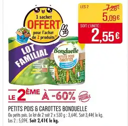 Match Bonduelle Petits pois & carottes offre