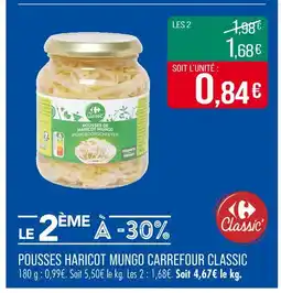 Match CARREFOUR CLASSIC Pousses haricot mungo offre