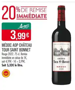 Match CHÂTEAU TOUR SAINT BONNET MÉDOC AOP offre