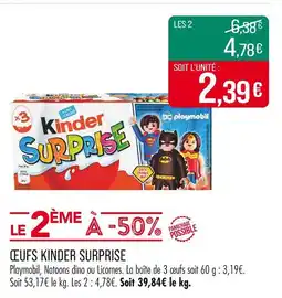 Match Kinder Œufs Kinder Surprise offre