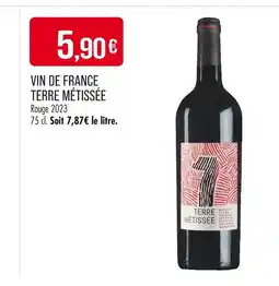 Match TERRE MÉTISSÉE Vin de France offre