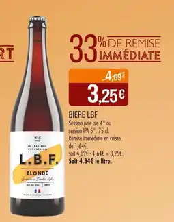 Match L.B.F. Bière blonde offre