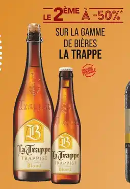 Match La Trappe Le 2ème à -50% sur la gamme de bières La Trappe offre