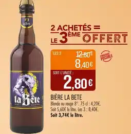 Match La Bête Bière offre