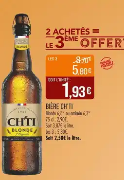 Match CH'TI Bière CH'TI offre