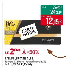 Match CARTE NOIRE Café moulu offre