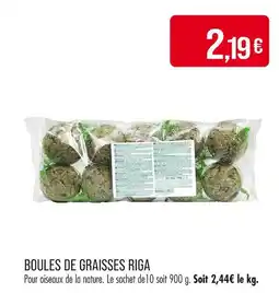 Match BOULES DE GRAISSES RIGA offre