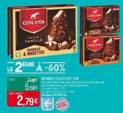 Match CÔTE D'OR Bâtonnets glacés offre