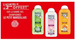 Match 2 ACHETÉS = LE 3ÈME OFFERT sur la gamme des shampooings Le Petit Marseillais offre