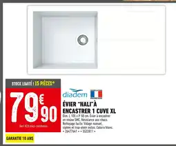 Batkor DIADEM ÉVIER “NALI” À ENCASTRER 1 CUVE XL offre