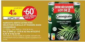 Intermarché CASSEGRAIN Haricots verts extra-fins offre