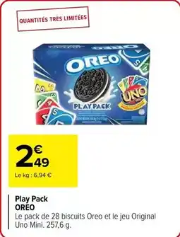 Carrefour Drive Oreo - play pack offre