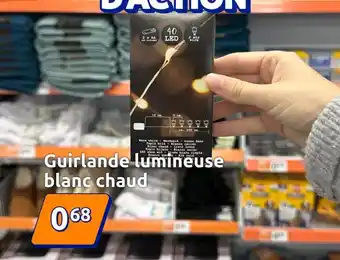 Action Guirlande lumineuse blanc chaud offre