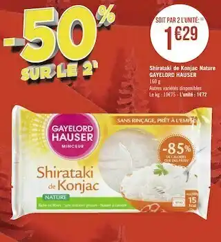 Géant Casino Gayelord hauser shirataki de konjac nature offre