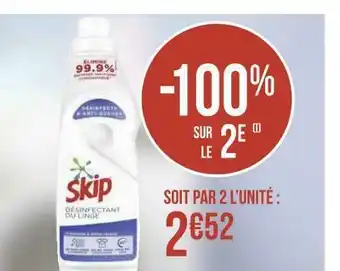Géant Casino Skip désinfectant du linge purifie* offre