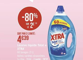 Géant Casino Xtra lessive liquide total + offre