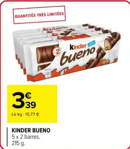 Carrefour Market KINDER BUENO 5 x 2 barres. offre