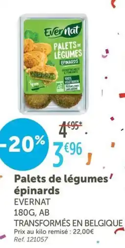 L'Eau Vive EVERNAT Palets de légumes' épinards offre