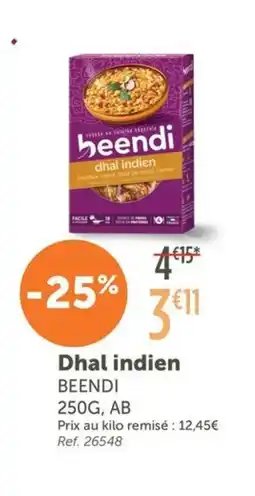 L'Eau Vive BEENDI Dhal indien offre