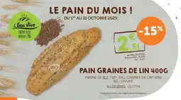 L'Eau Vive Pain graines de lin offre