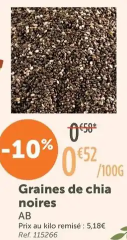 L'Eau Vive Graines de chia noires offre