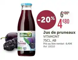 L'Eau Vive VITAMONT Jus de pruneaux offre