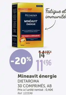 L'Eau Vive DIETAROMA Mineavit énergie offre