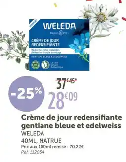 L'Eau Vive WELEDA Crème de jour redensifiante gentiane bleue et edelweiss offre