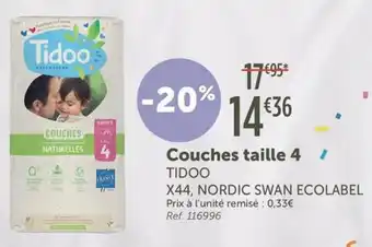 TIDOO Couches taille 4