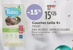 L'Eau Vive TIDOO Couches taille 4+ offre