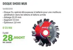Quéguiner SAMEDIA Disque shoxx mub 125 mm offre