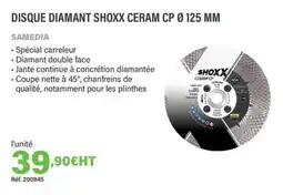 Quéguiner SAMEDIA Disque diamant shoxx ceram cp ø 125 mm offre
