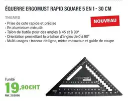 Quéguiner THEARD Équerre ergomust rapid square 5 en 1 - 30 cm offre
