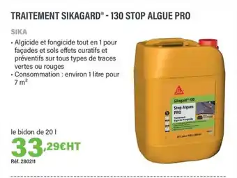 Quéguiner SIKA Traitement sikagard® - 130 stop algue pro offre