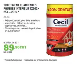 Quéguiner CECIL Traitement charpentes poutres intérieur tx202- offre