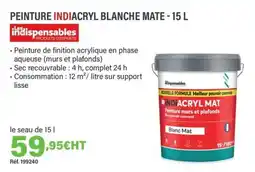 Quéguiner Peinture indiacryl blanche mate offre