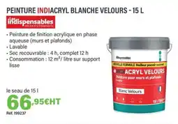 Quéguiner Peinture indiacryl blanche velours offre