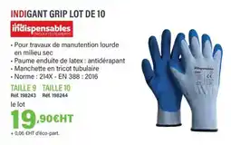 Quéguiner Indigant grip lot de 10 offre