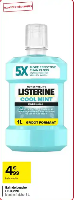 Carrefour LISTERINE Bain de bouche offre