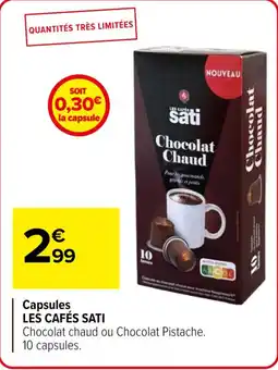 Carrefour LES CAFÉS SATI Capsules offre