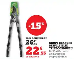 Super U U Coupe branche demultiplie telescopique offre