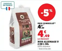 Super U U Bois allumage 2 en 1 offre