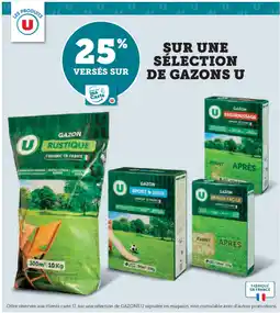 Super U U Sur une sélection de gazons offre
