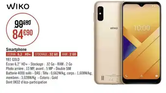 Géant Casino Wiko smartphone offre