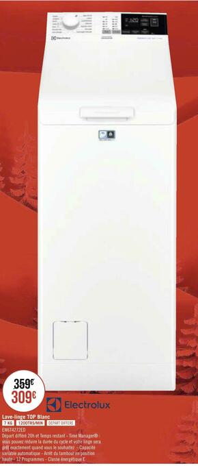 Electrolux lave-linge top blanc