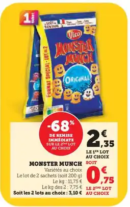 Super U VICO Monster munch offre