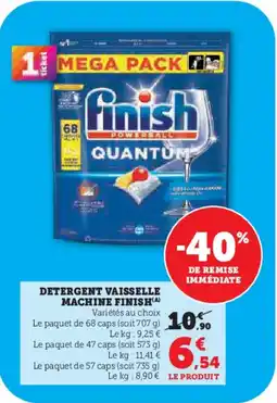 Super U FINISH Detergent vaisselle machine offre