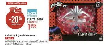 Géant Casino Coffret de bijoux miraculous offre
