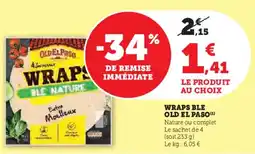 Super U OLD EL PASO Wraps ble offre